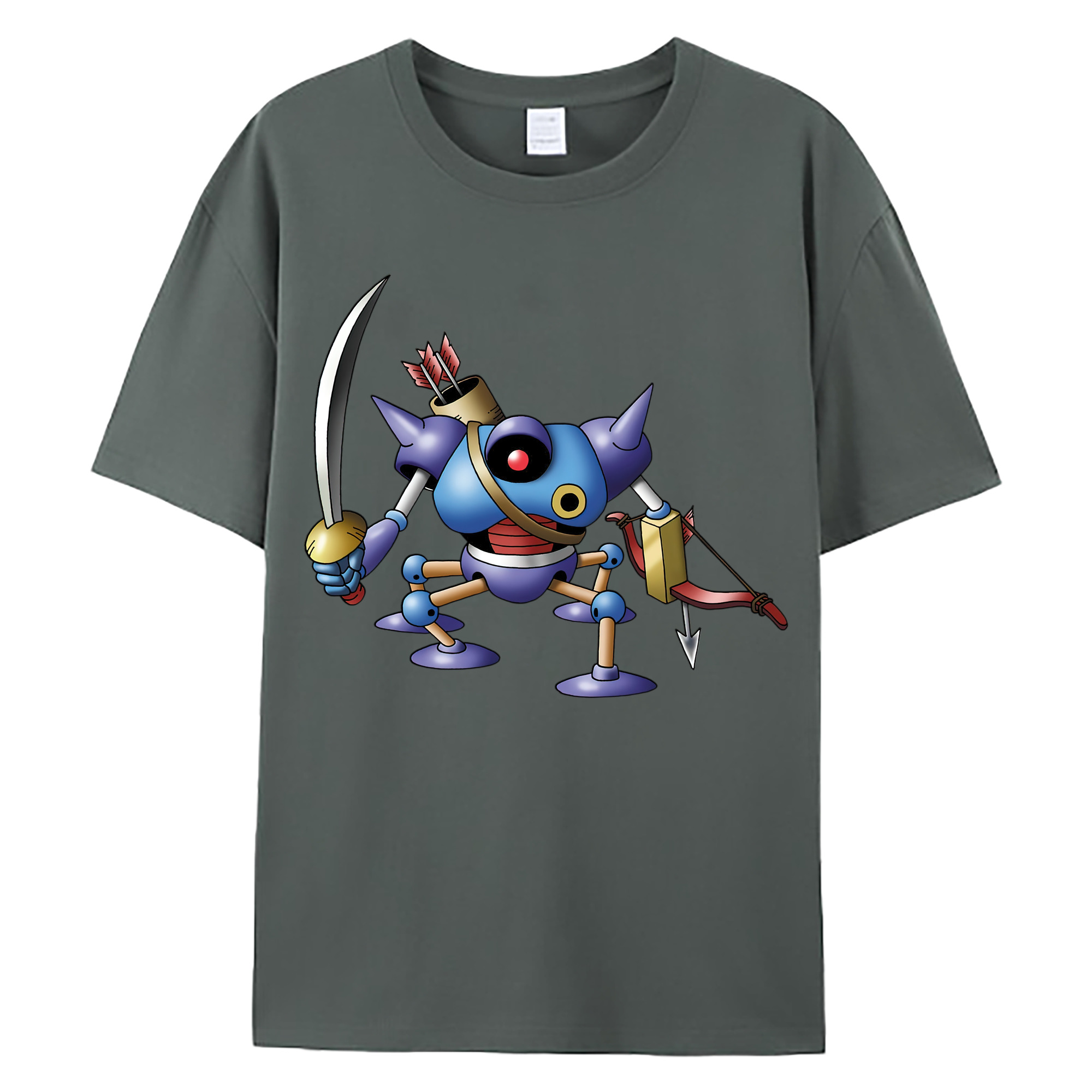 （画像用） ドラゴンクエスト Doragon Kuesuto Dragon Quest 綿100％ メンズ半袖Tシャツ｜肌触りやわらか＆通気性